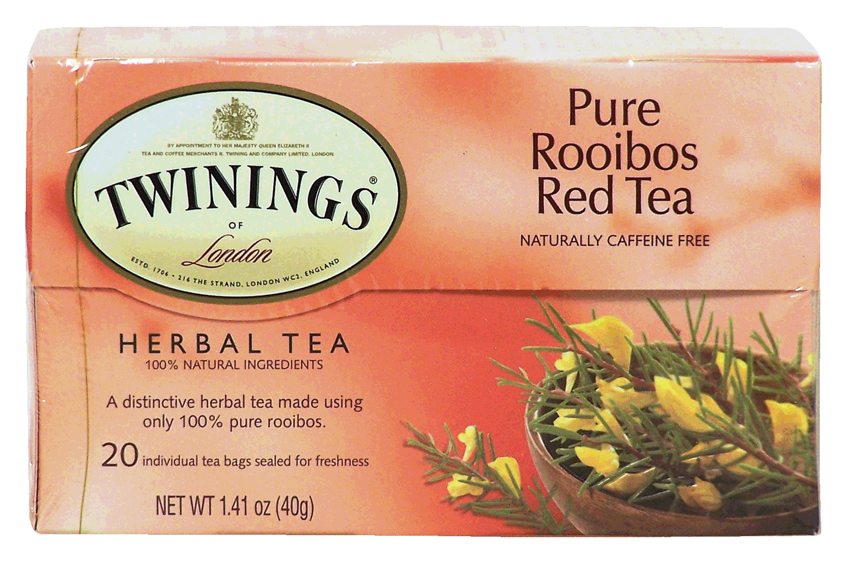 Twinings Of London Tea Bags African Rooibos Red Tea 1.41 Oz Full-Size Picture